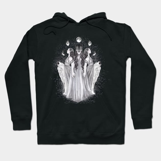 Sisters Of The Moon Hoodie by andreahrnjak